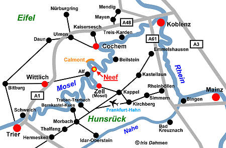 Anfahrtsskizze nach Neef